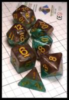 Dice : Dice - Dice Sets - Halfsies Treant Dice Forest Green and Bark  Brown GKG 226 - JA Collection Feb 2024